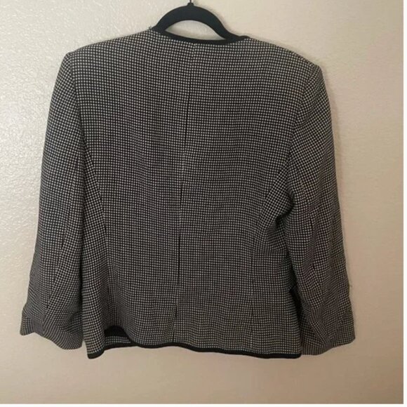 ⭐️ Jaeger Checker Button Down Boho Modern Work Business Casual Blazer Jacket - Picture 2 of 4